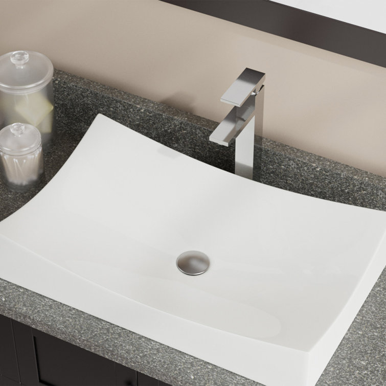 MRDirect Vitreous China Rectangular Vessel Bathroom Sink & Reviews